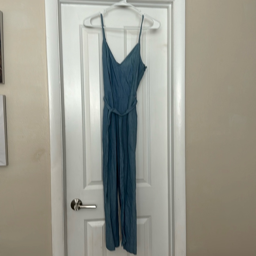 Light Jean jumpsuit with pockets